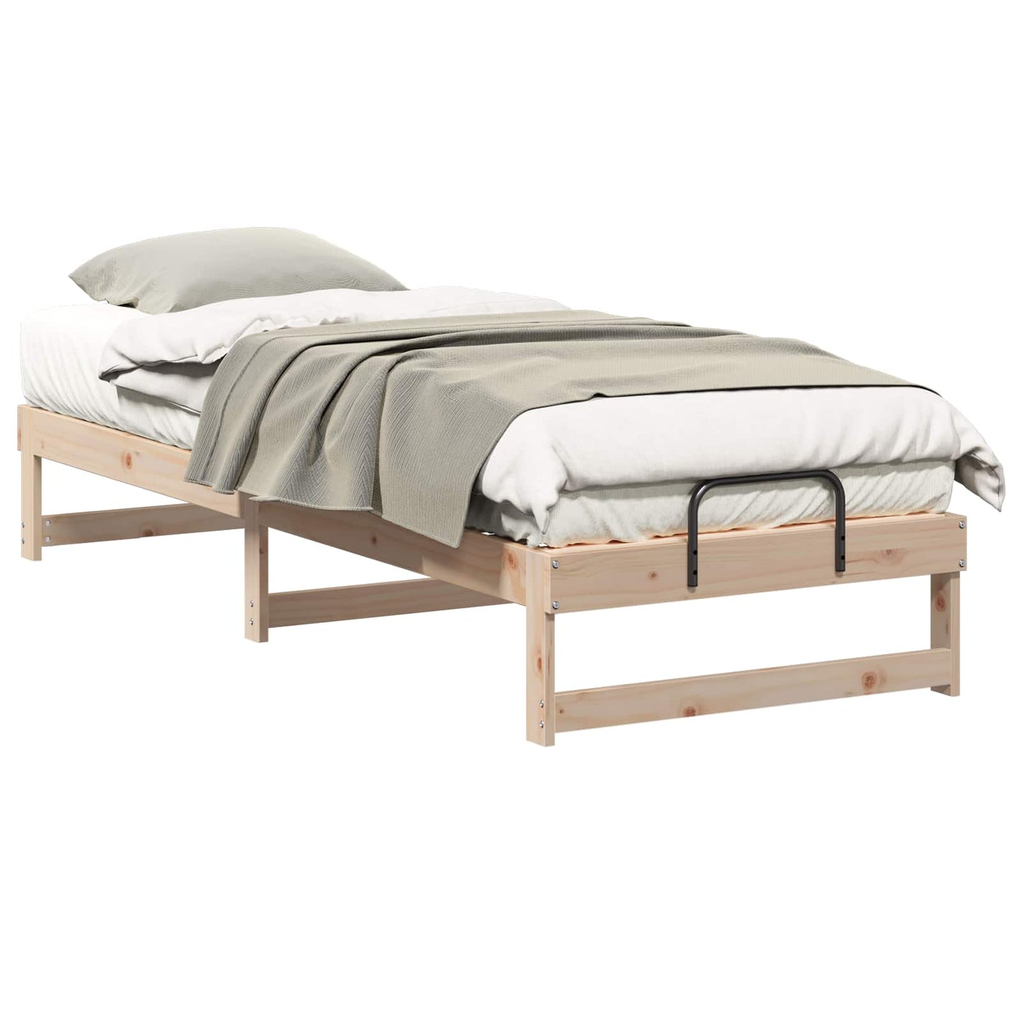 Bedframe Bruin 80 x 210 cm Massief grenenhout is nu te koop bij PeponiXL, paradijselijk wonen!