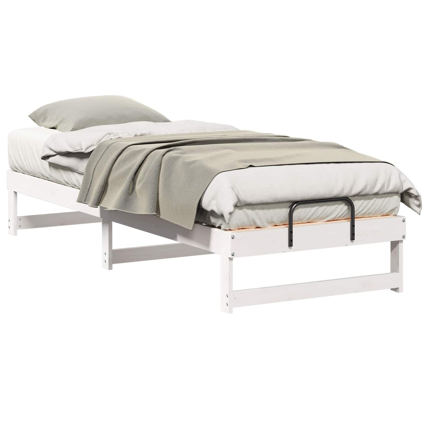 Bedframe Wit 80 x 210 cm Massief grenenhout is nu te koop bij PeponiXL, paradijselijk wonen!