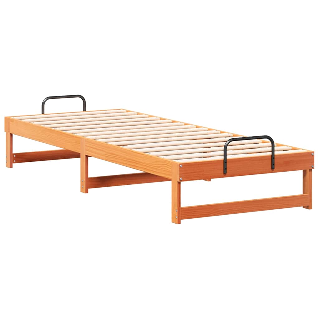 Bedframe Bruin 80 x 210 cm Massief grenenhout is nu te koop bij PeponiXL, paradijselijk wonen!