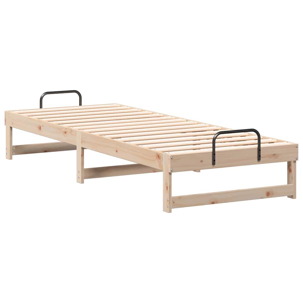 Bedframe Bruin 90 x 210 cm Massief grenenhout is nu te koop bij PeponiXL, paradijselijk wonen!