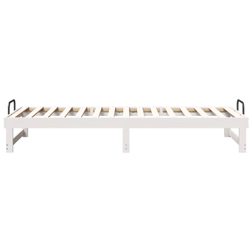 Bedframe Wit 90 x 210 cm Massief grenenhout is nu te koop bij PeponiXL, paradijselijk wonen!