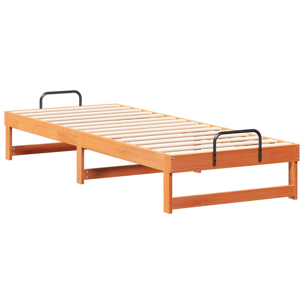 Bedframe Bruin 90 x 210 cm Massief grenenhout is nu te koop bij PeponiXL, paradijselijk wonen!