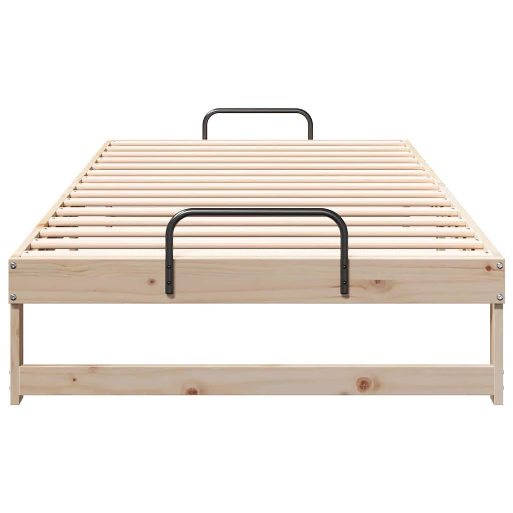Bedframe Bruin 100 x 210 cm Massief grenenhout is nu te koop bij PeponiXL, paradijselijk wonen!