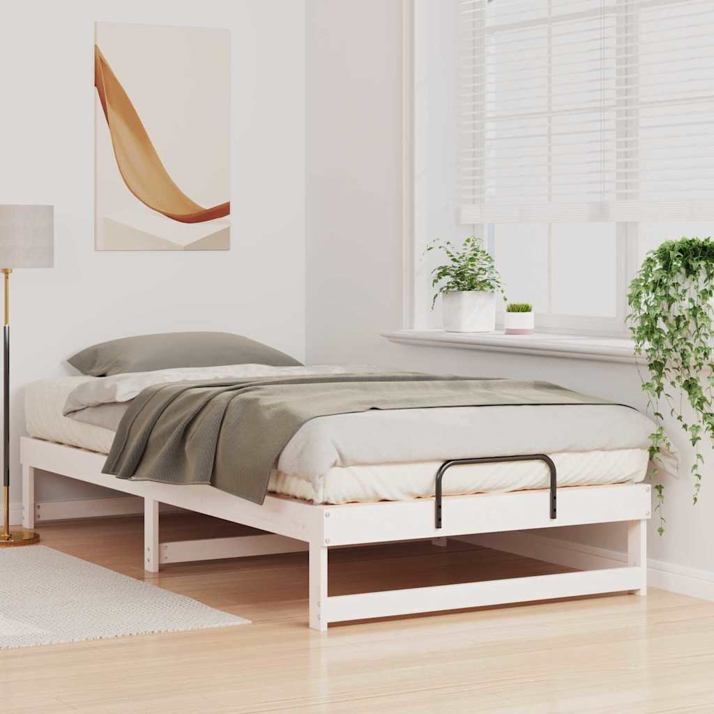 Bedframe Wit 100 x 210 cm Massief grenenhout is nu te koop bij PeponiXL, paradijselijk wonen!