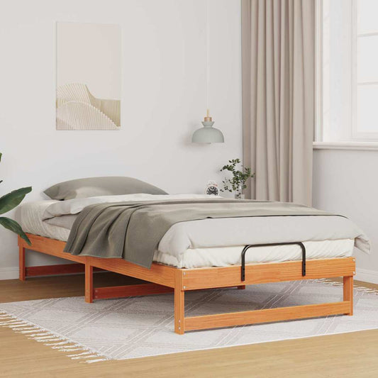Bedframe Bruin 100 x 210 cm Massief grenenhout is nu te koop bij PeponiXL, paradijselijk wonen!