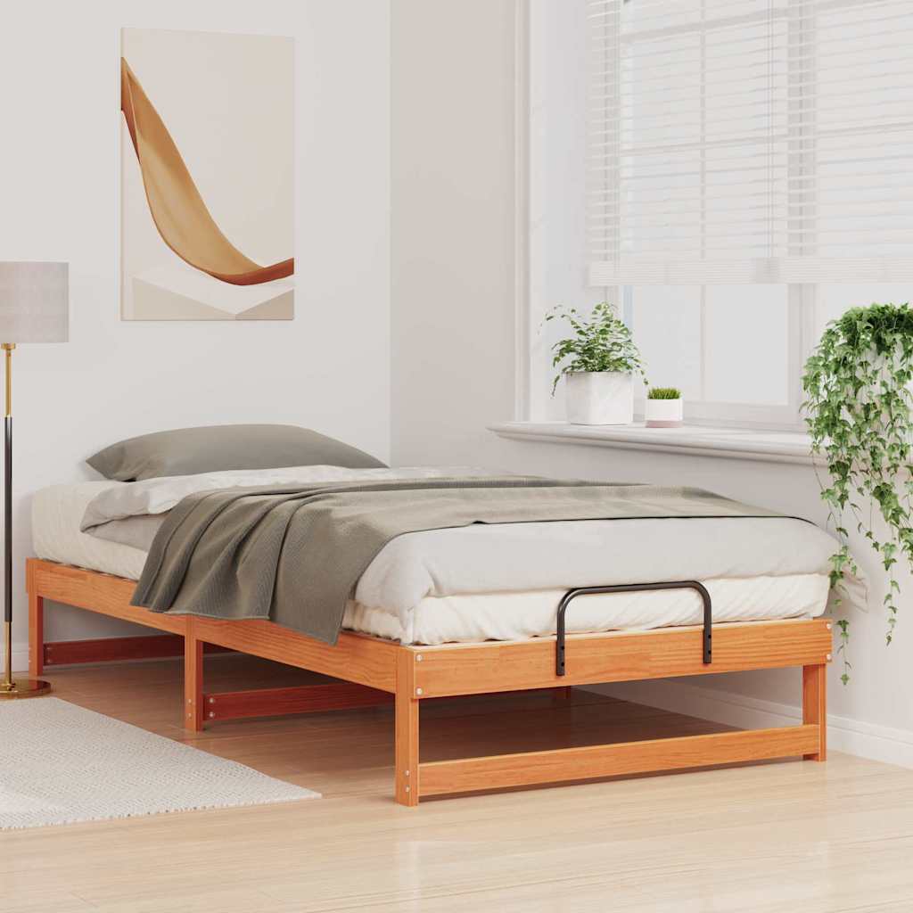 Bedframe Bruin 100 x 210 cm Massief grenenhout is nu te koop bij PeponiXL, paradijselijk wonen!