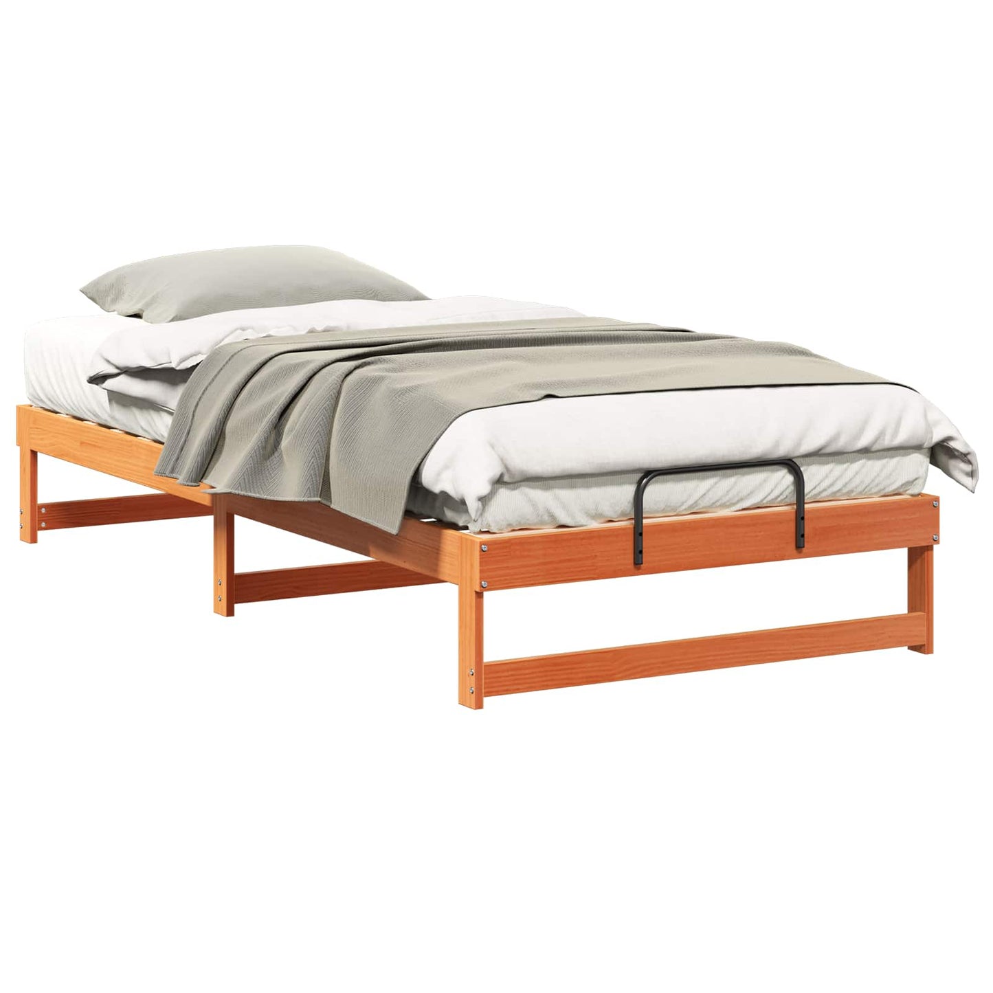 Bedframe Bruin 100 x 210 cm Massief grenenhout is nu te koop bij PeponiXL, paradijselijk wonen!
