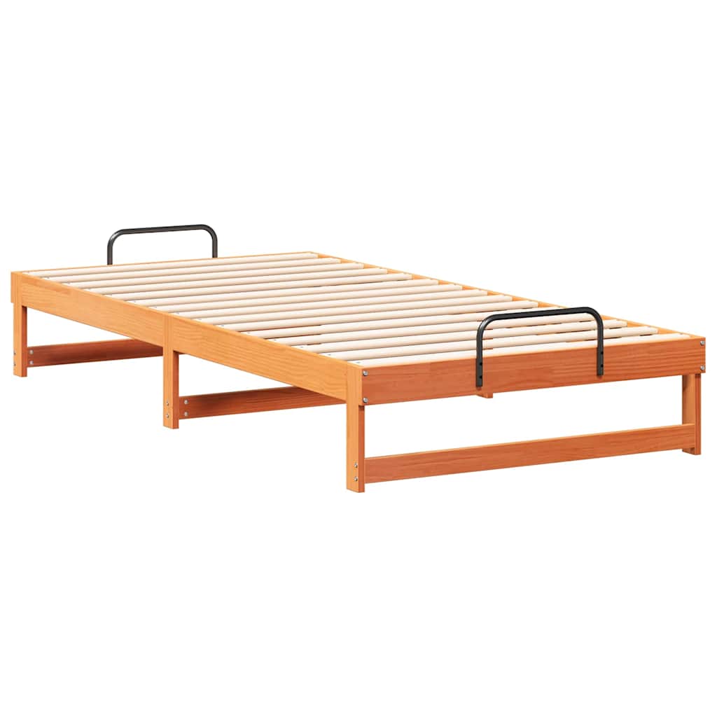 Bedframe Bruin 100 x 210 cm Massief grenenhout is nu te koop bij PeponiXL, paradijselijk wonen!