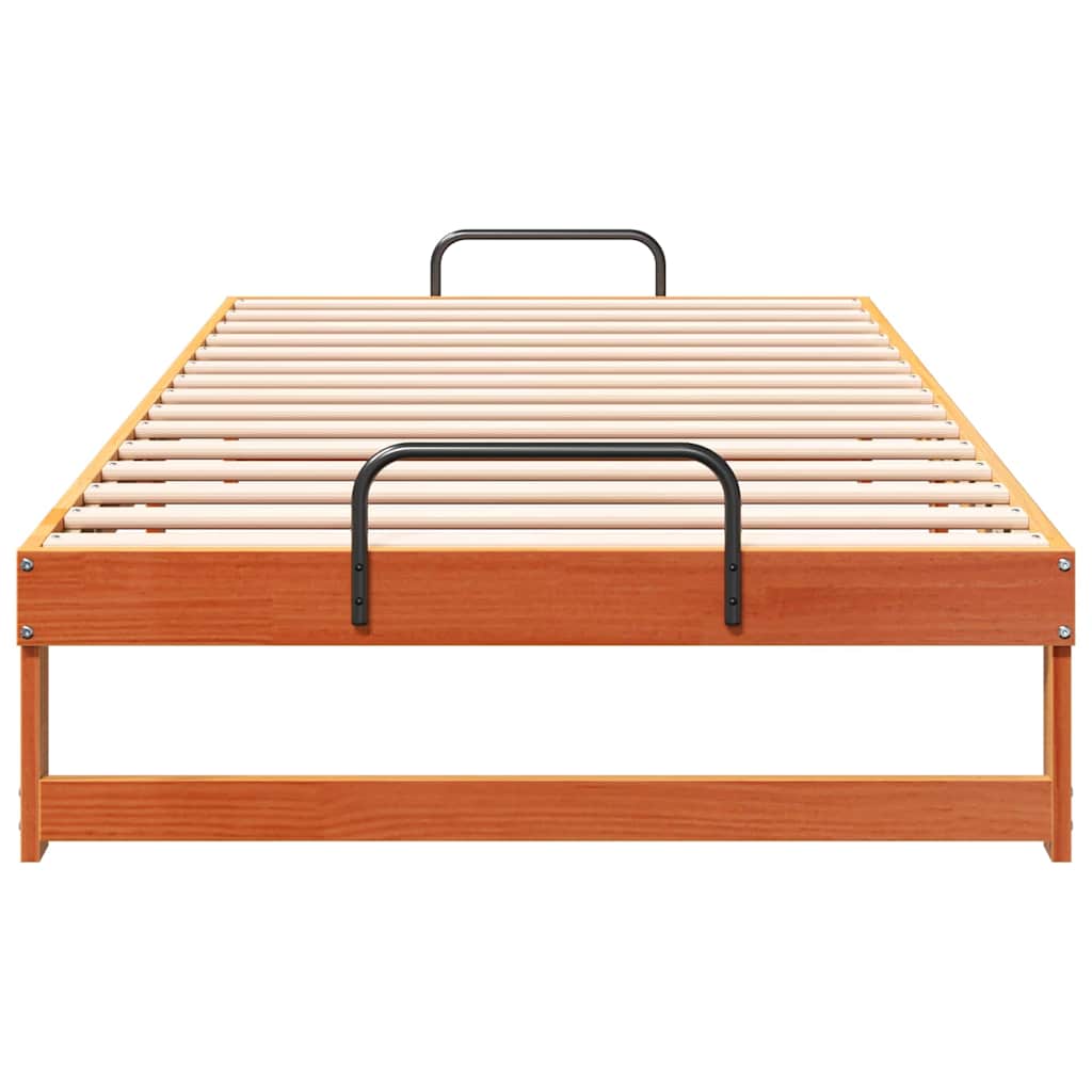Bedframe Bruin 100 x 210 cm Massief grenenhout is nu te koop bij PeponiXL, paradijselijk wonen!