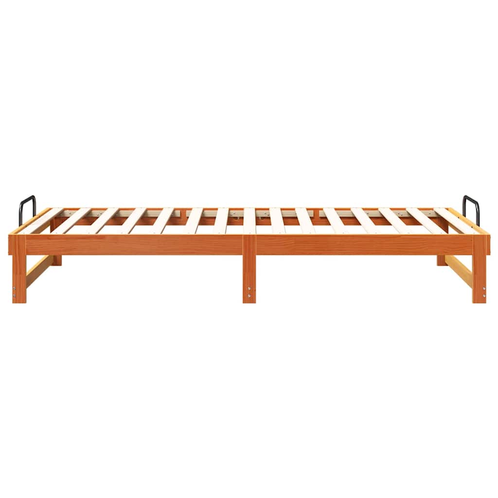 Bedframe Bruin 100 x 210 cm Massief grenenhout is nu te koop bij PeponiXL, paradijselijk wonen!