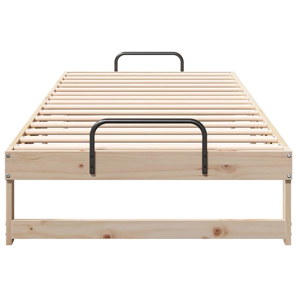 Bedframe Bruin 80 x 220 cm Massief grenenhout is nu te koop bij PeponiXL, paradijselijk wonen!