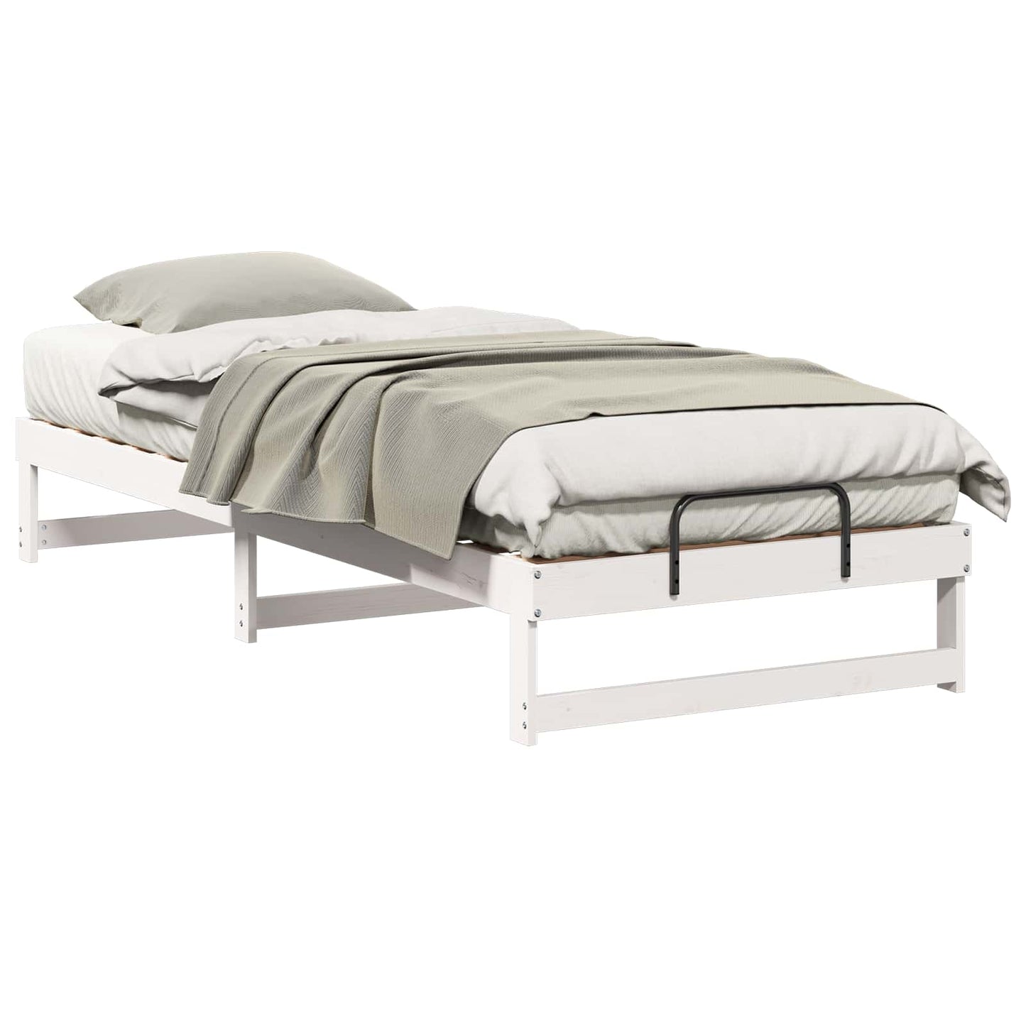 Bedframe Wit 80 x 220 cm Massief grenenhout is nu te koop bij PeponiXL, paradijselijk wonen!
