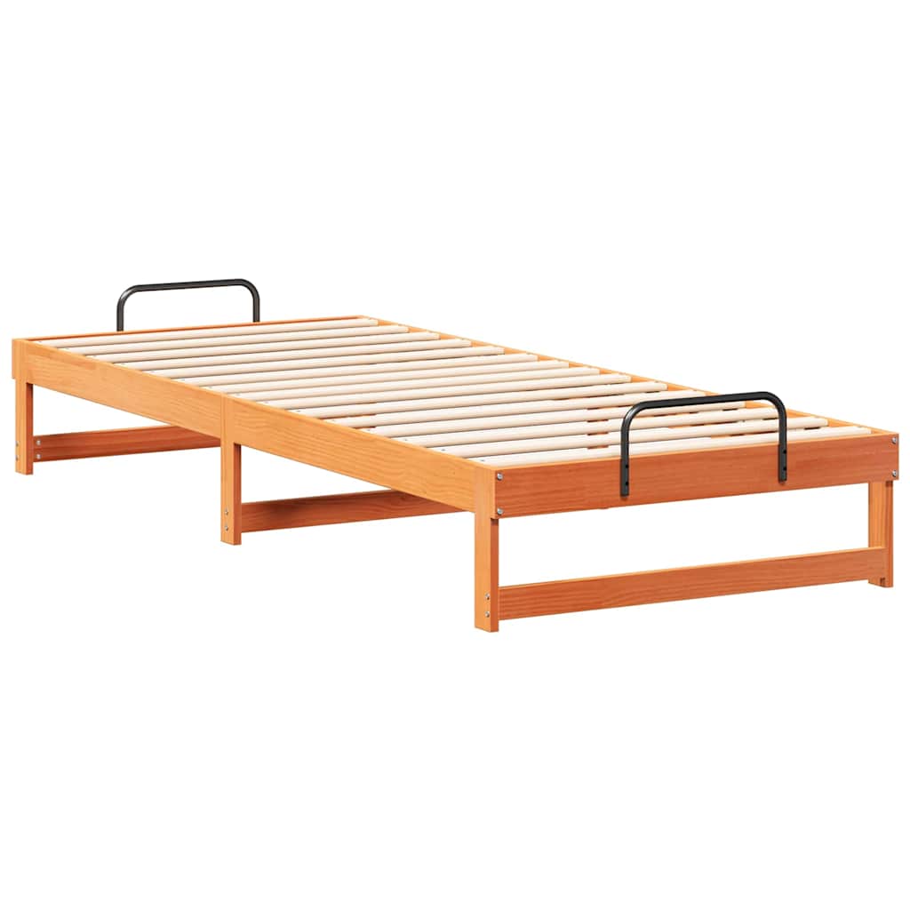 Bedframe Bruin 80 x 220 cm Massief grenenhout is nu te koop bij PeponiXL, paradijselijk wonen!