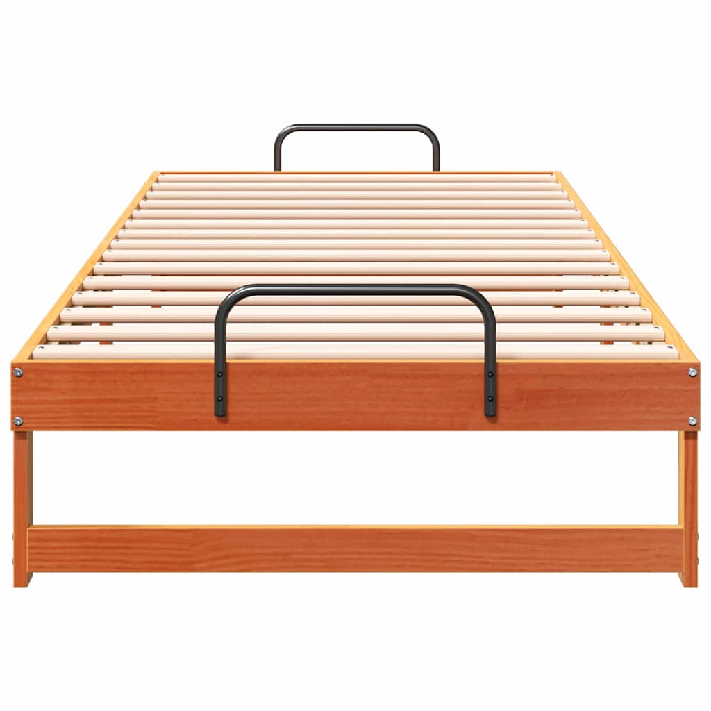 Bedframe Bruin 80 x 220 cm Massief grenenhout is nu te koop bij PeponiXL, paradijselijk wonen!