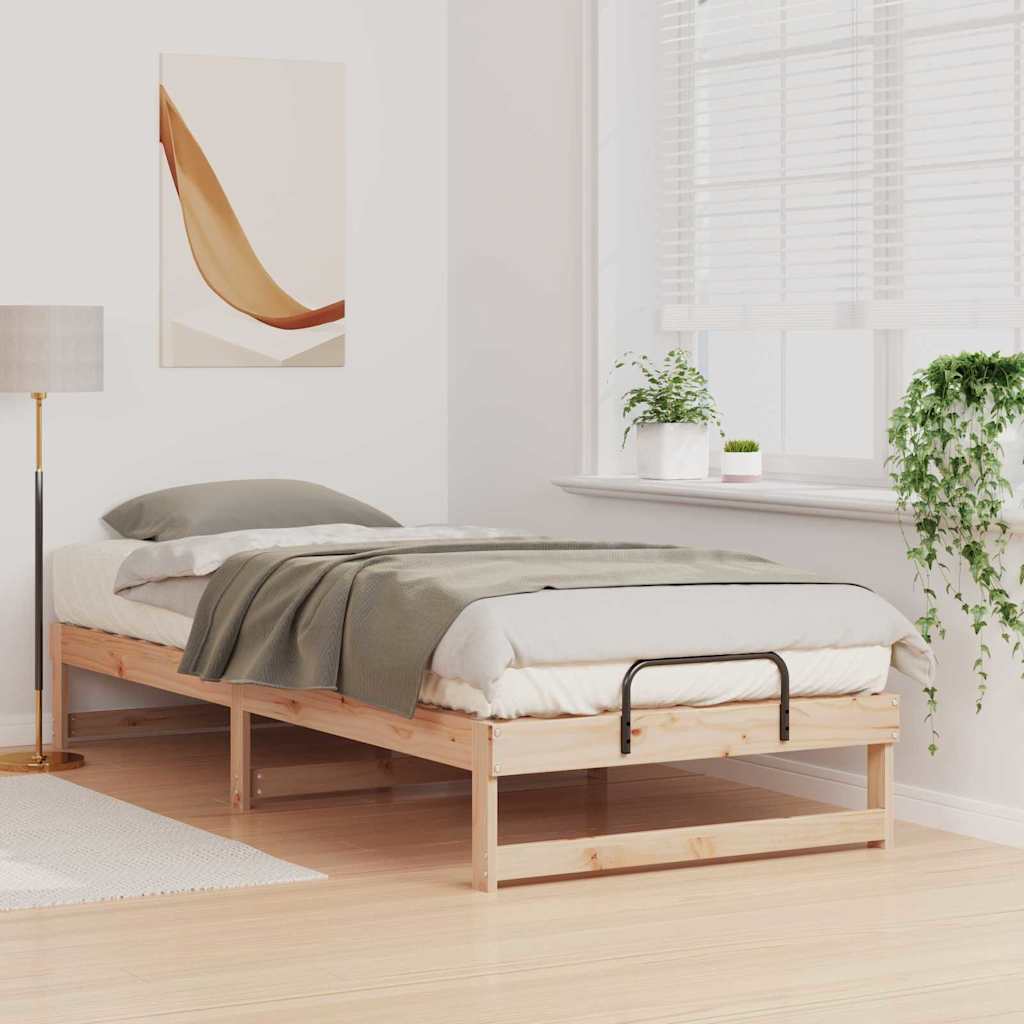 Bedframe Bruin 90 x 220 cm Massief grenenhout is nu te koop bij PeponiXL, paradijselijk wonen!