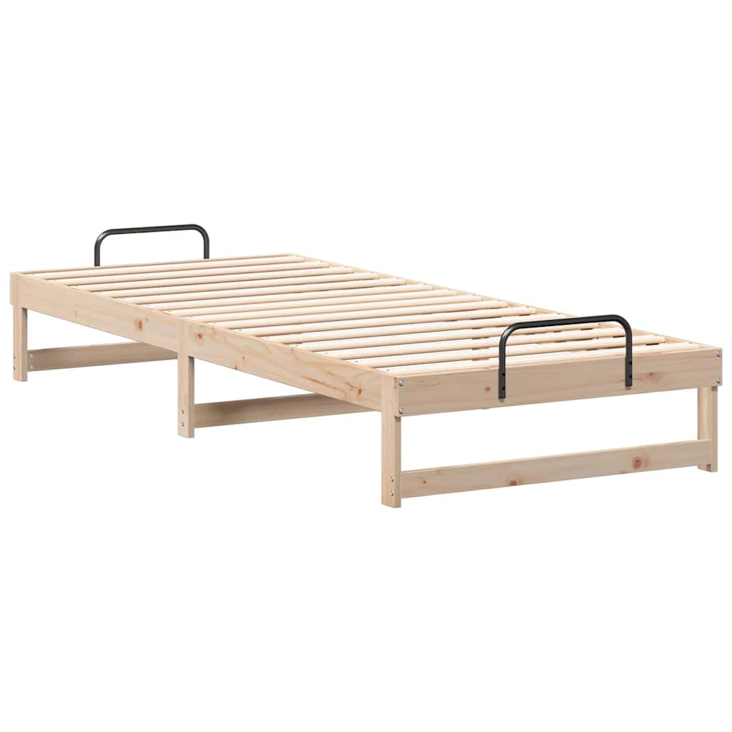 Bedframe Bruin 90 x 220 cm Massief grenenhout is nu te koop bij PeponiXL, paradijselijk wonen!