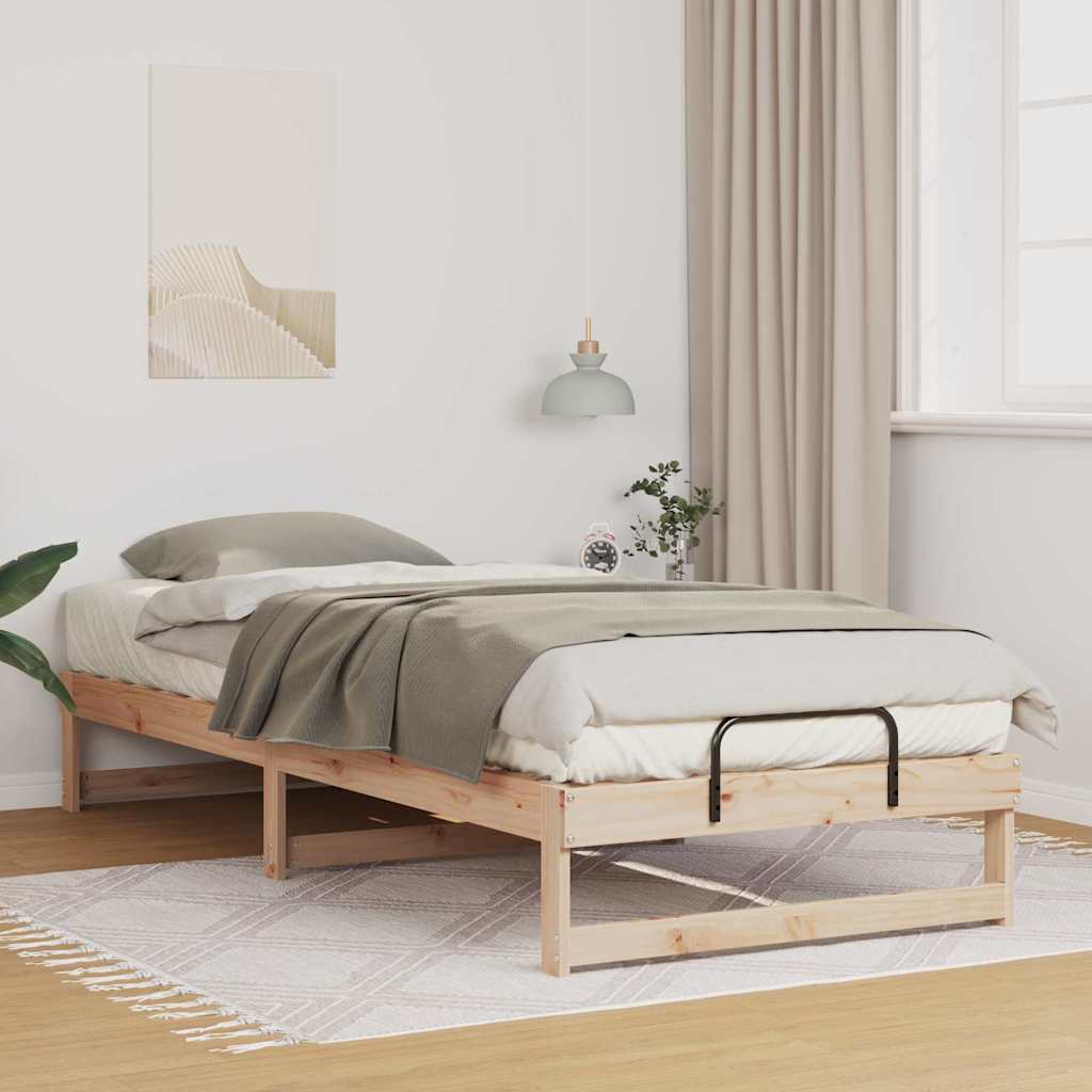 Bedframe Bruin 100 x 220 cm Massief grenenhout is nu te koop bij PeponiXL, paradijselijk wonen!
