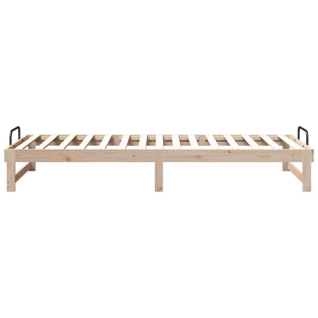 Bedframe Bruin 100 x 220 cm Massief grenenhout is nu te koop bij PeponiXL, paradijselijk wonen!