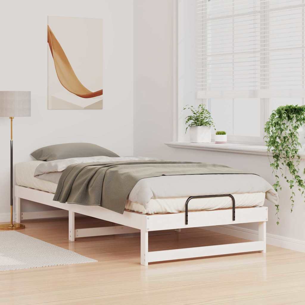 Bedframe Wit 100 x 220 cm Massief grenenhout is nu te koop bij PeponiXL, paradijselijk wonen!