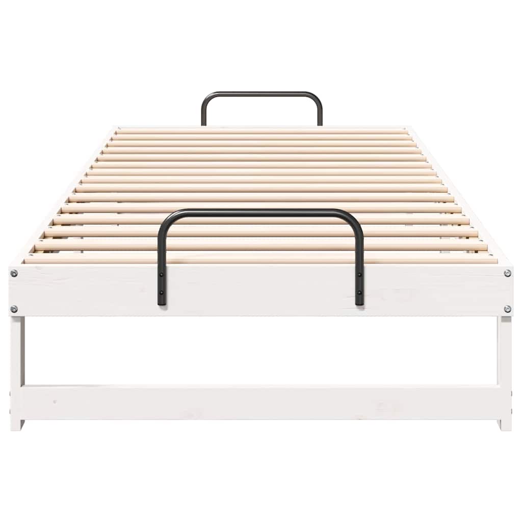 Bedframe Wit 100 x 220 cm Massief grenenhout is nu te koop bij PeponiXL, paradijselijk wonen!