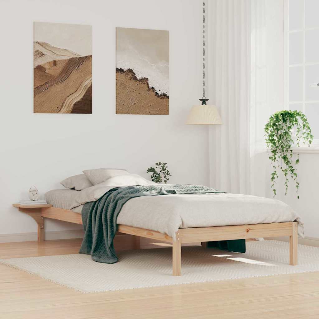 Bedframe met Zijtafels Naturel 80 x 210 cm Massief grenenhout is nu te koop bij PeponiXL, paradijselijk wonen!