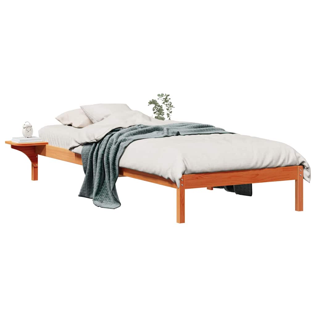 Bedframe met Zijtafels Wasbruin 80 x 210 cm Massief grenenhout is nu te koop bij PeponiXL, paradijselijk wonen!