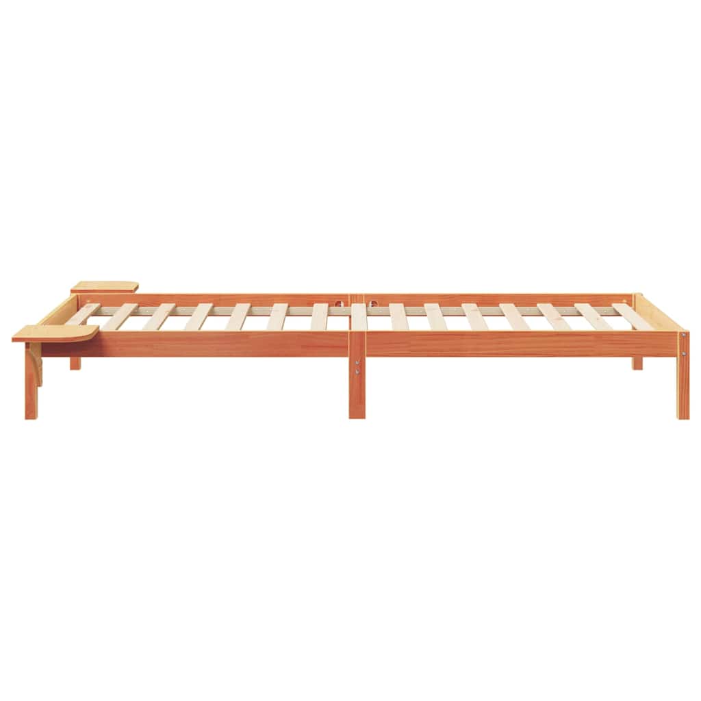 Bedframe met Zijtafels Wasbruin 80 x 210 cm Massief grenenhout is nu te koop bij PeponiXL, paradijselijk wonen!