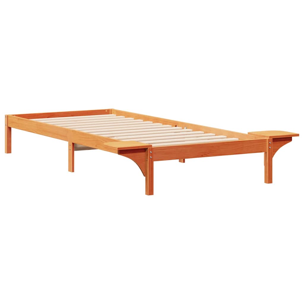 Bedframe met Zijtafels Wasbruin 90 x 210 cm Massief grenenhout is nu te koop bij PeponiXL, paradijselijk wonen!
