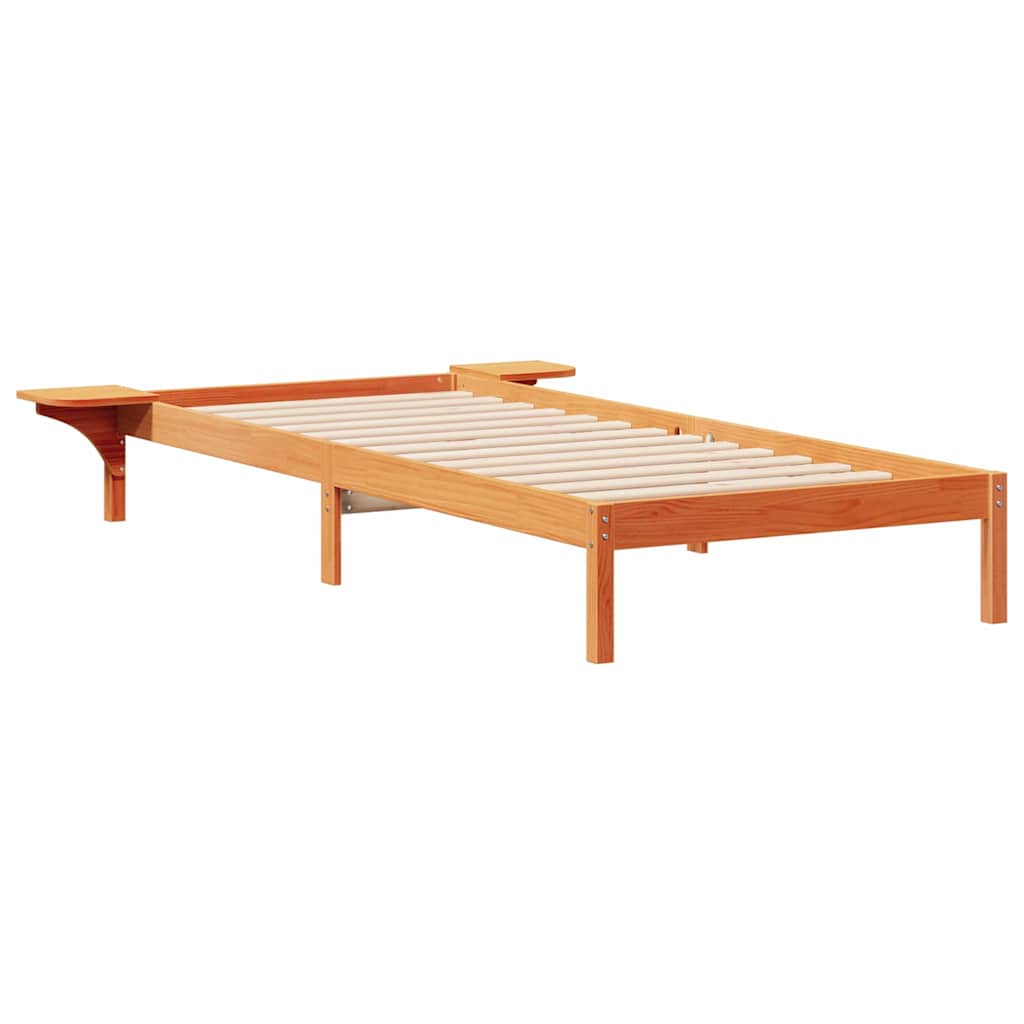 Bedframe met Zijtafels Wasbruin 100 x 210 cm Massief grenenhout is nu te koop bij PeponiXL, paradijselijk wonen!