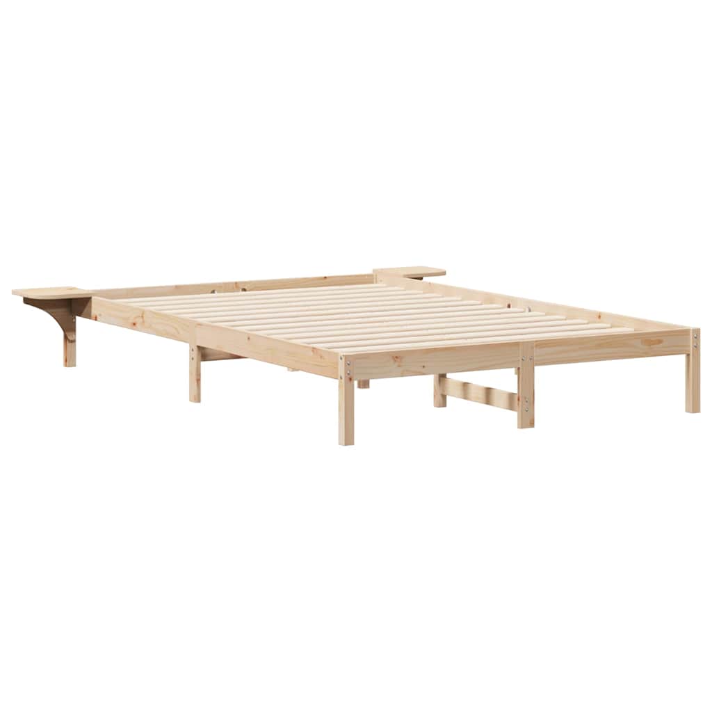 Bedframe met Zijtafels Naturel 140 x 210 cm Massief grenenhout is nu te koop bij PeponiXL, paradijselijk wonen!