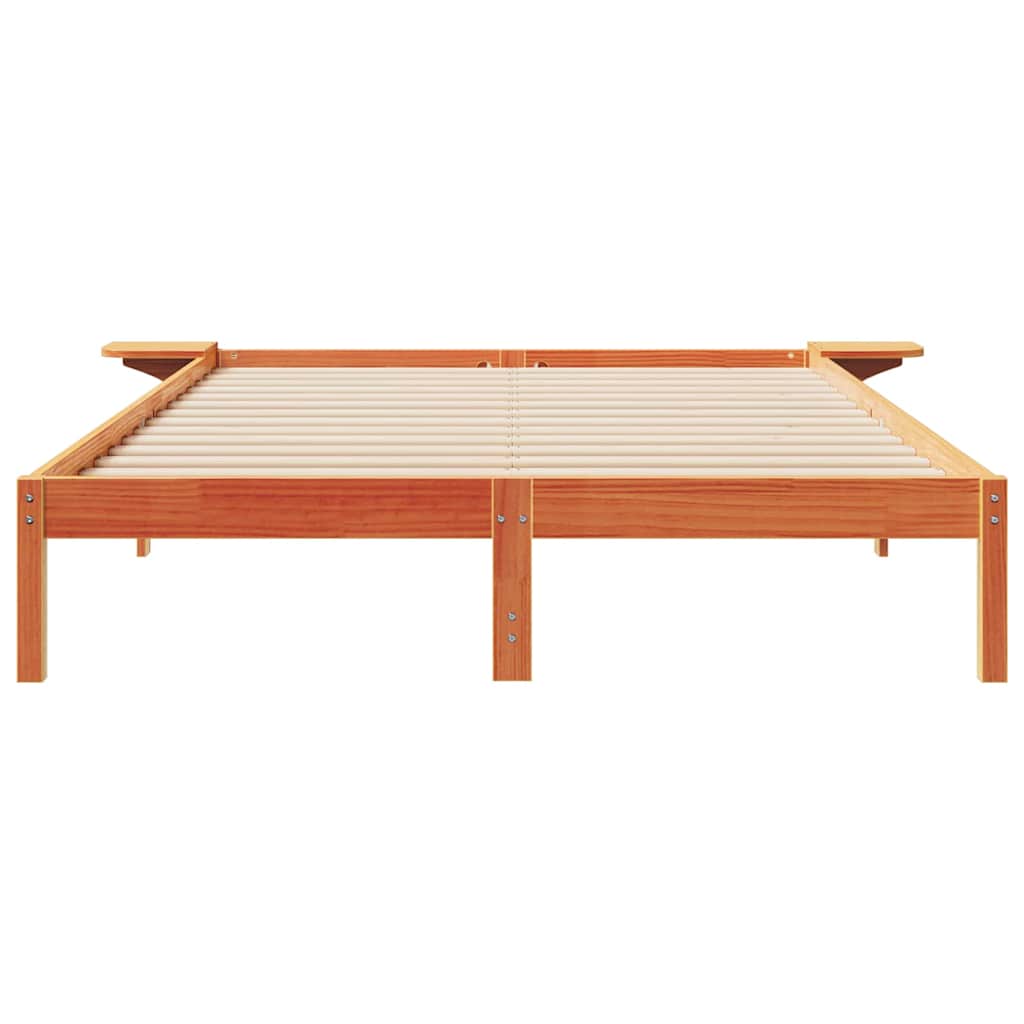 Bedframe met Zijtafels Wasbruin 140 x 210 cm Massief grenenhout is nu te koop bij PeponiXL, paradijselijk wonen!
