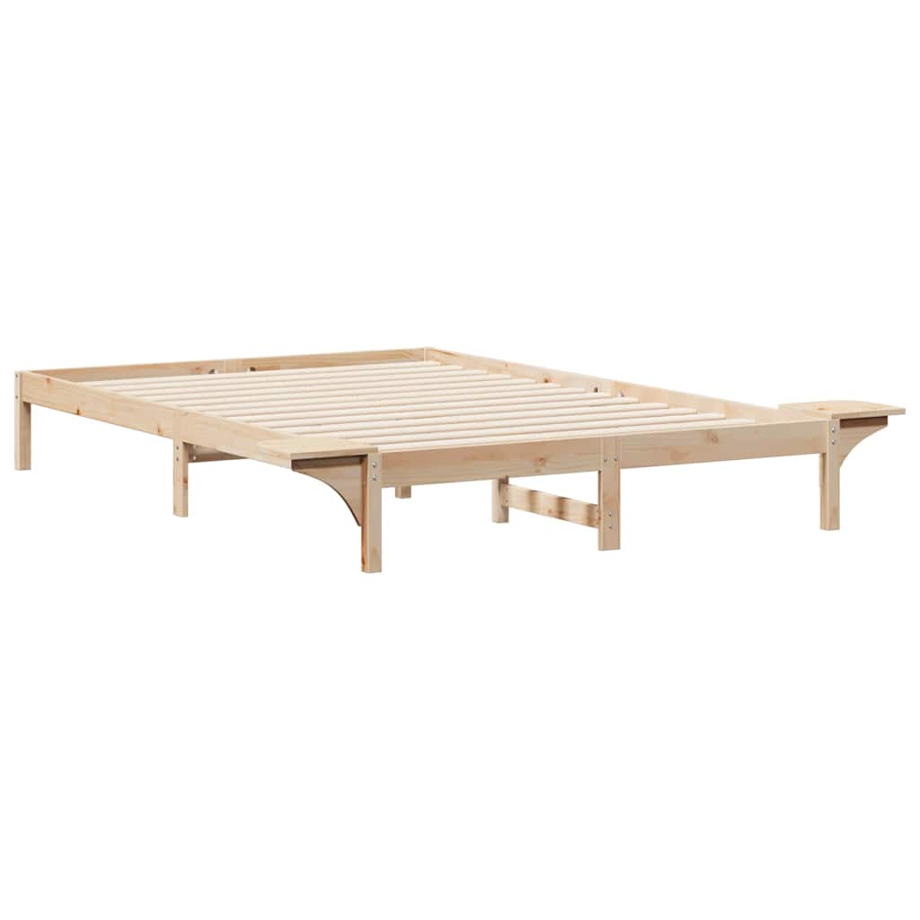 Bedframe met Zijtafels Naturel 160 x 210 cm Massief grenenhout is nu te koop bij PeponiXL, paradijselijk wonen!