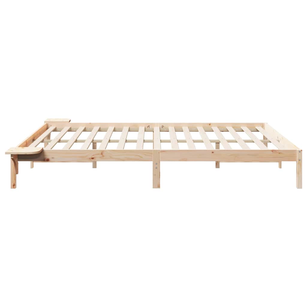 Bedframe met Zijtafels Naturel 180 x 210 cm Massief grenenhout is nu te koop bij PeponiXL, paradijselijk wonen!