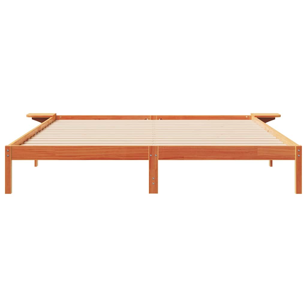 Bedframe met Zijtafels Wasbruin 180 x 210 cm Massief grenenhout is nu te koop bij PeponiXL, paradijselijk wonen!