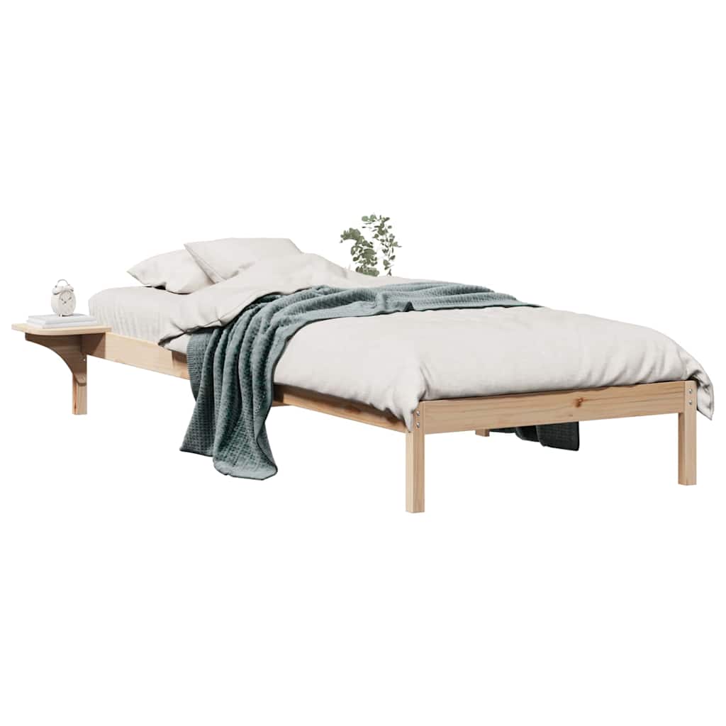 Bedframe met Zijtafels Naturel 80 x 220 cm Massief grenenhout is nu te koop bij PeponiXL, paradijselijk wonen!