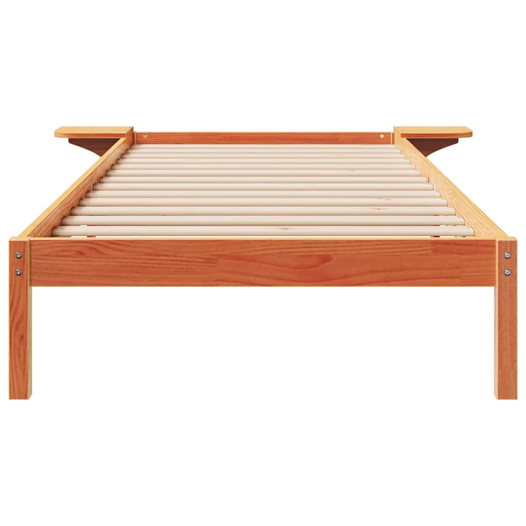 Bedframe met Zijtafels Wasbruin 80 x 220 cm Massief grenenhout is nu te koop bij PeponiXL, paradijselijk wonen!