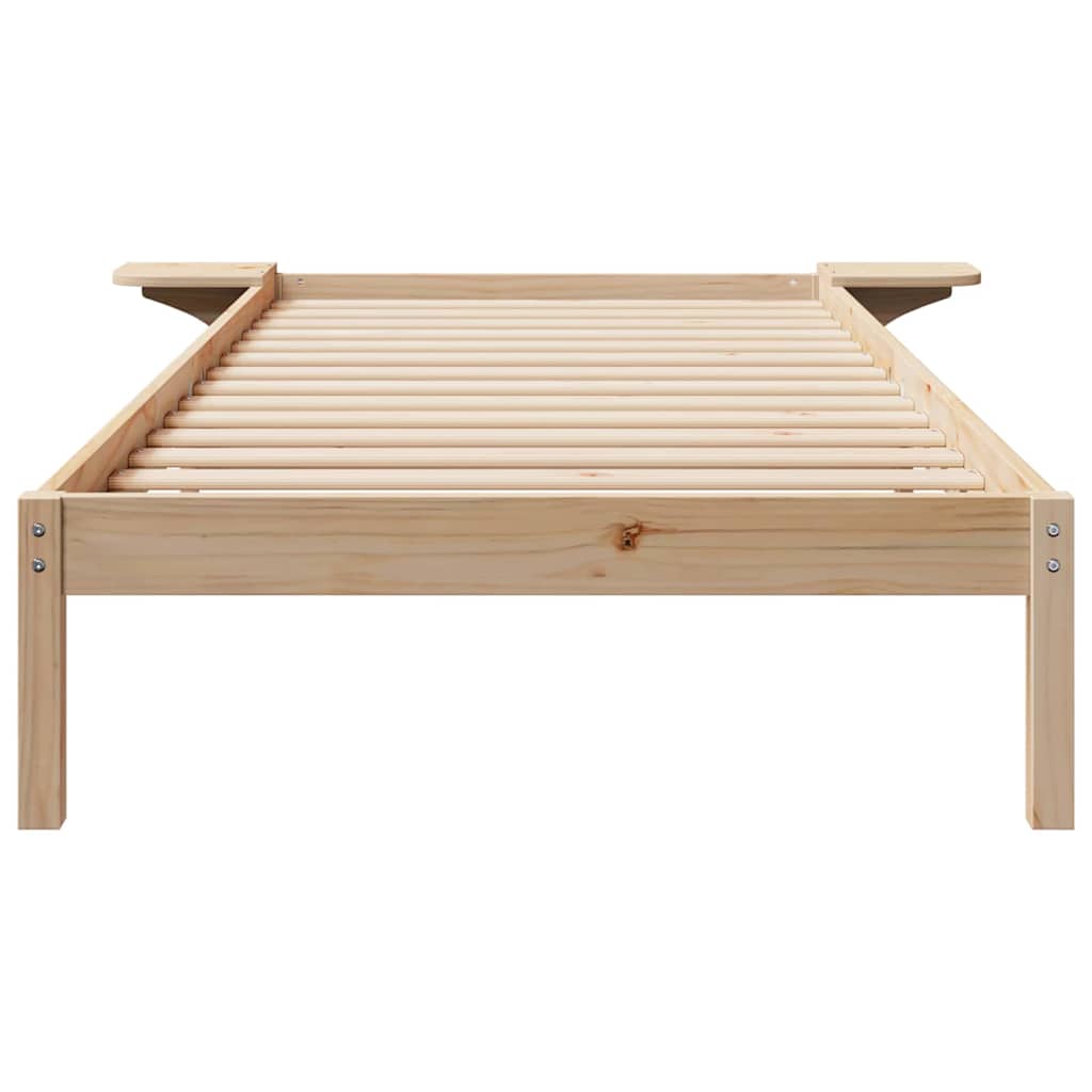 Bedframe met Zijtafels Naturel 100 x 220 cm Massief grenenhout is nu te koop bij PeponiXL, paradijselijk wonen!