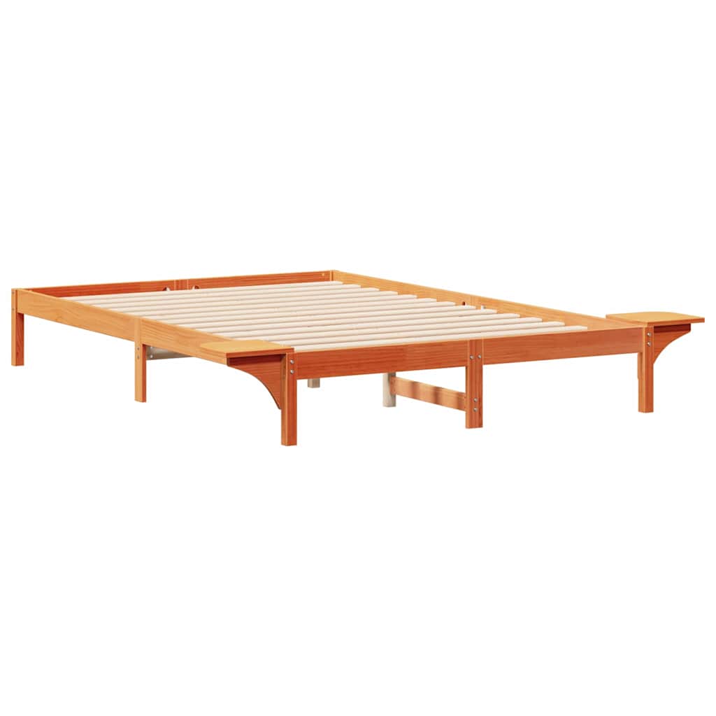 Bedframe met Zijtafels Wasbruin 160 x 220 cm Massief grenenhout is nu te koop bij PeponiXL, paradijselijk wonen!