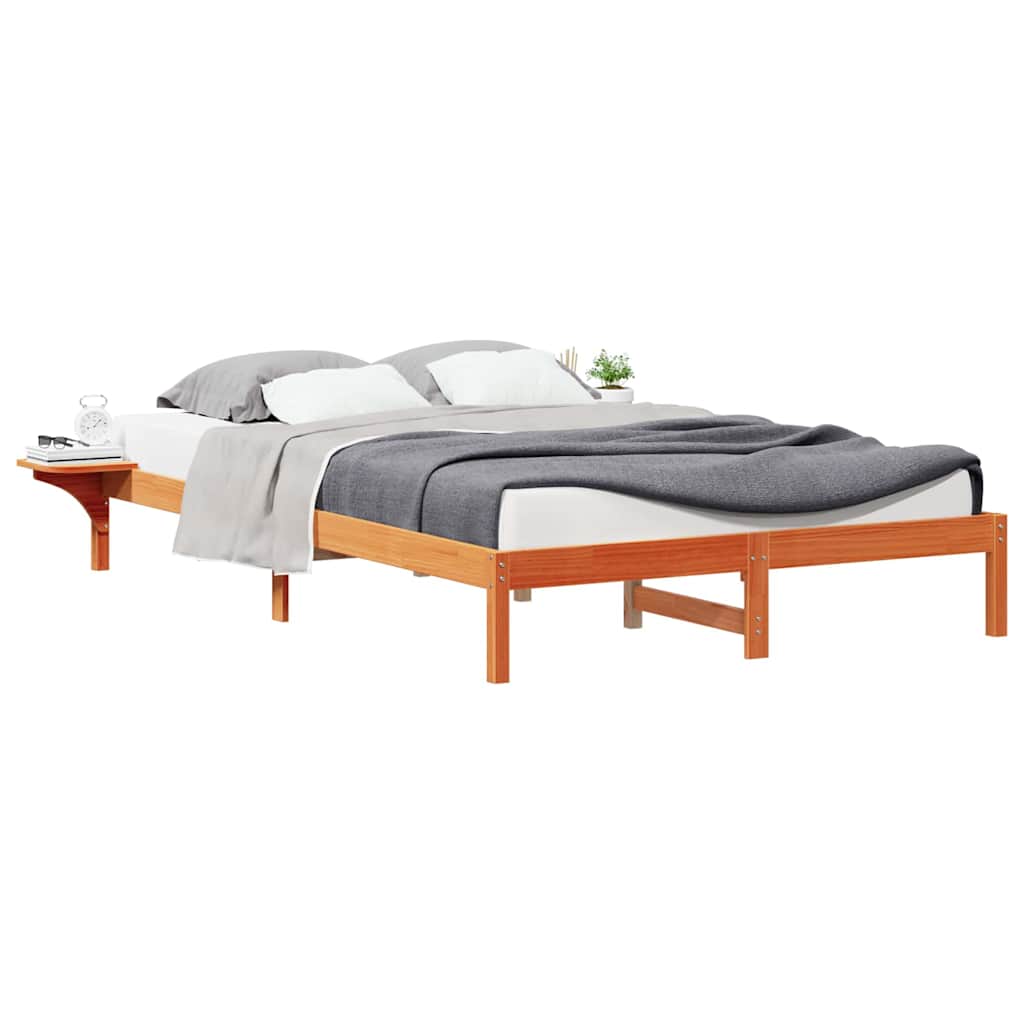 Bedframe met Zijtafels Wasbruin 160 x 220 cm Massief grenenhout is nu te koop bij PeponiXL, paradijselijk wonen!