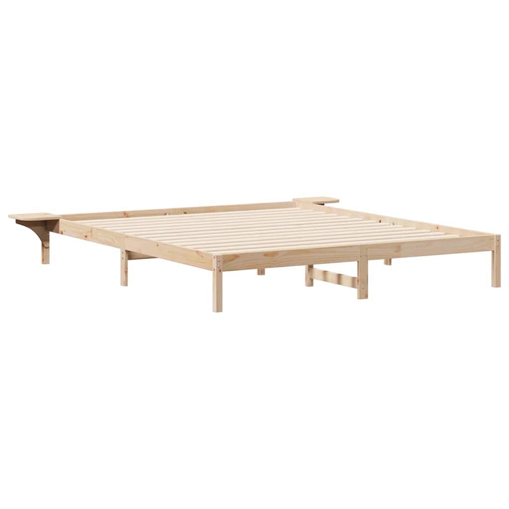 Bedframe met Zijtafels Naturel 180 x 220 cm Massief grenenhout is nu te koop bij PeponiXL, paradijselijk wonen!