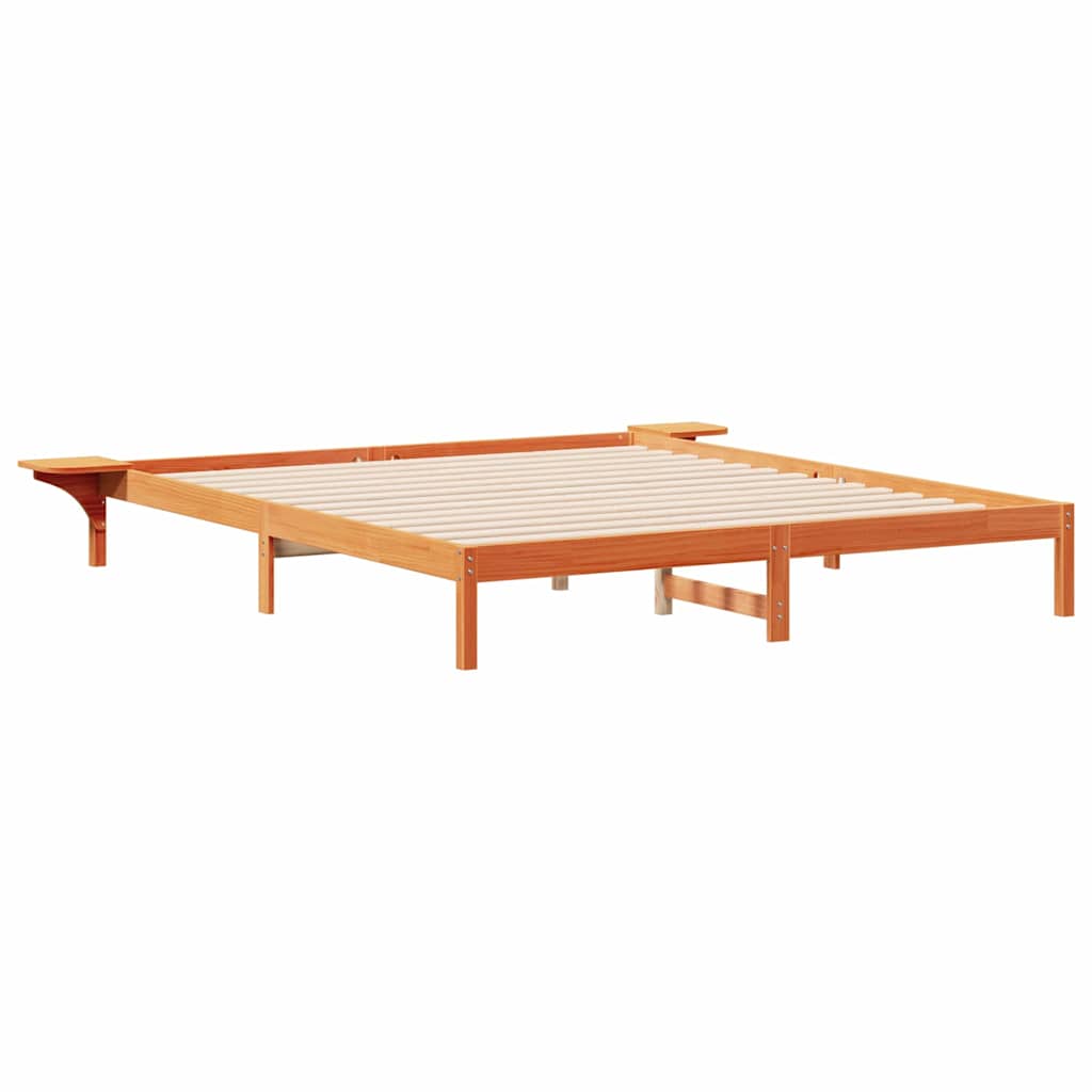 Bedframe met Zijtafels Wasbruin 180 x 220 cm Massief grenenhout is nu te koop bij PeponiXL, paradijselijk wonen!