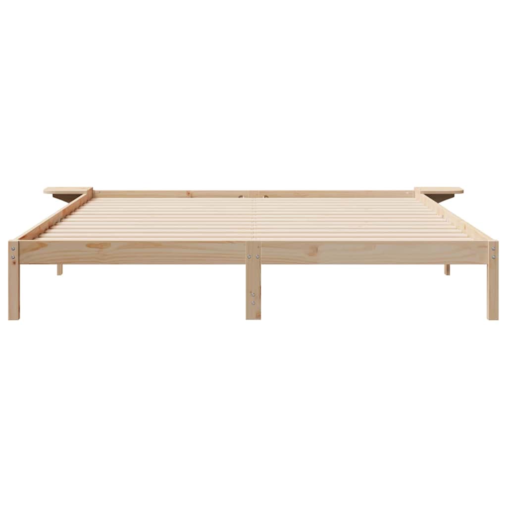 Bedframe met Zijtafels Naturel 200 x 220 cm Massief grenenhout is nu te koop bij PeponiXL, paradijselijk wonen!
