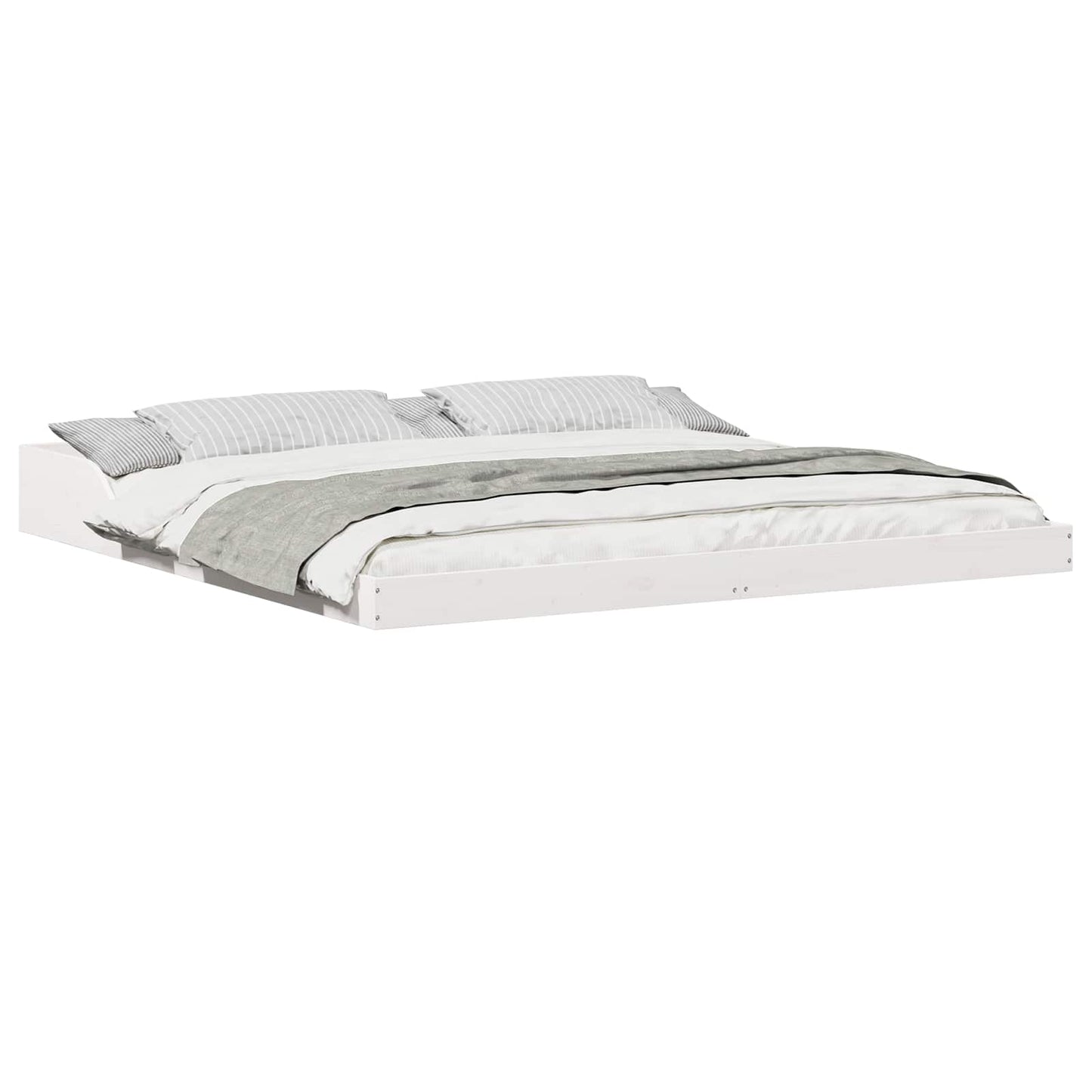 Bedframe Wit 200 x 200 cm Massief grenenhout is nu te koop bij PeponiXL, paradijselijk wonen!