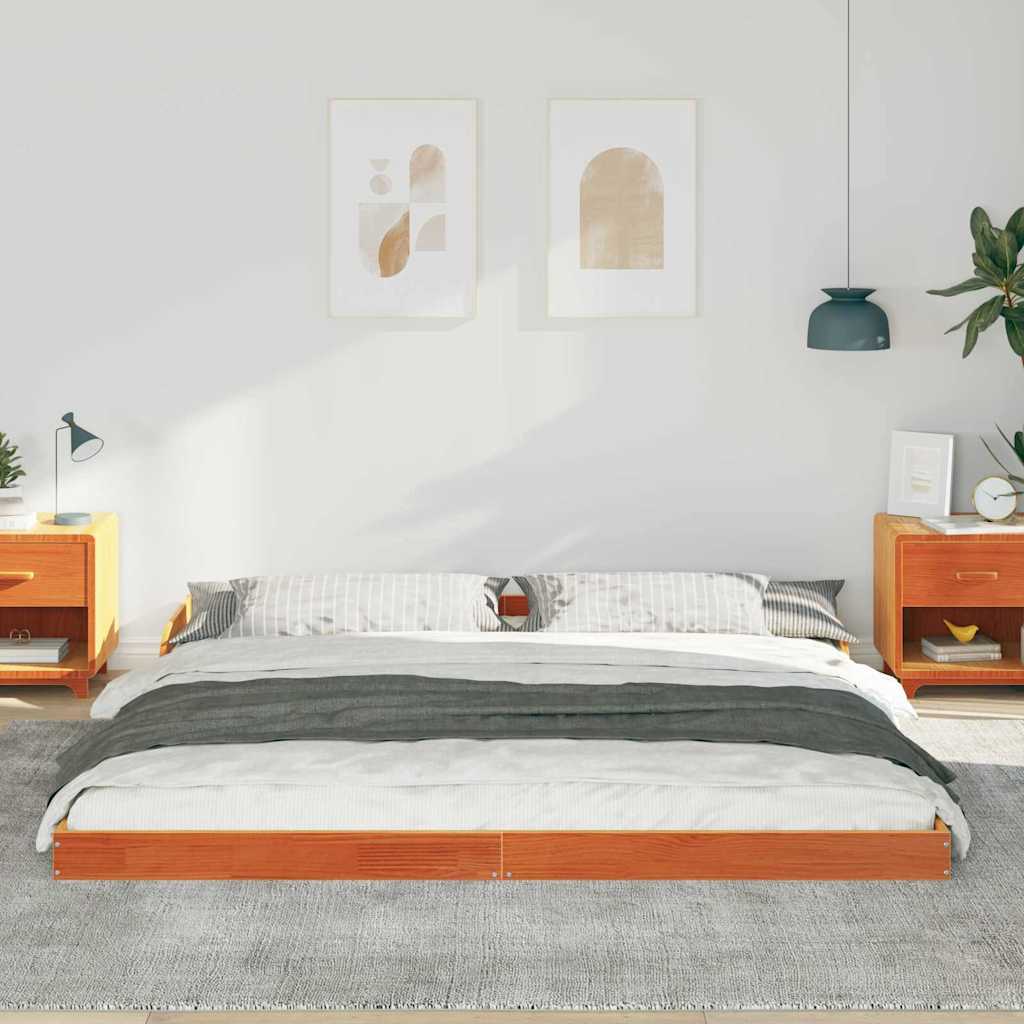 Bedframe Wasbruin 200 x 200 cm Massief grenenhout is nu te koop bij PeponiXL, paradijselijk wonen!
