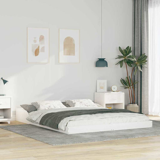 Bedframe Wit 150 x 200 cm Massief grenenhout is nu te koop bij PeponiXL, paradijselijk wonen!