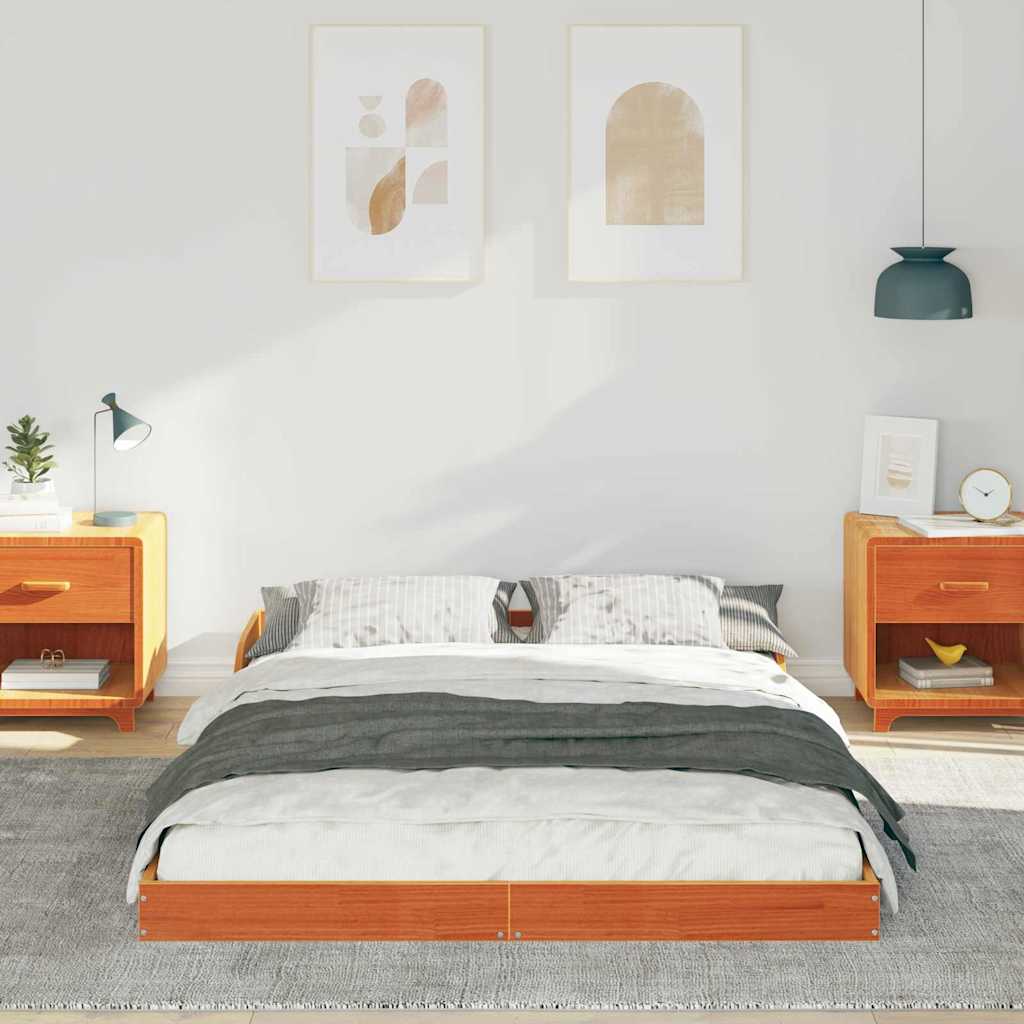 Bedframe Wasbruin 120 x 200 cm Massief grenenhout is nu te koop bij PeponiXL, paradijselijk wonen!