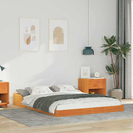 Bedframe Wasbruin 140 x 190 cm Massief grenenhout is nu te koop bij PeponiXL, paradijselijk wonen!