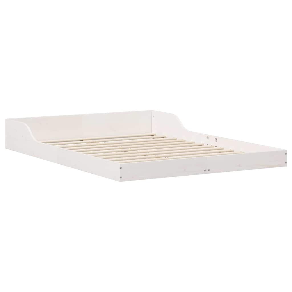 Bedframe Wit 135 x 190 cm Massief grenenhout is nu te koop bij PeponiXL, paradijselijk wonen!