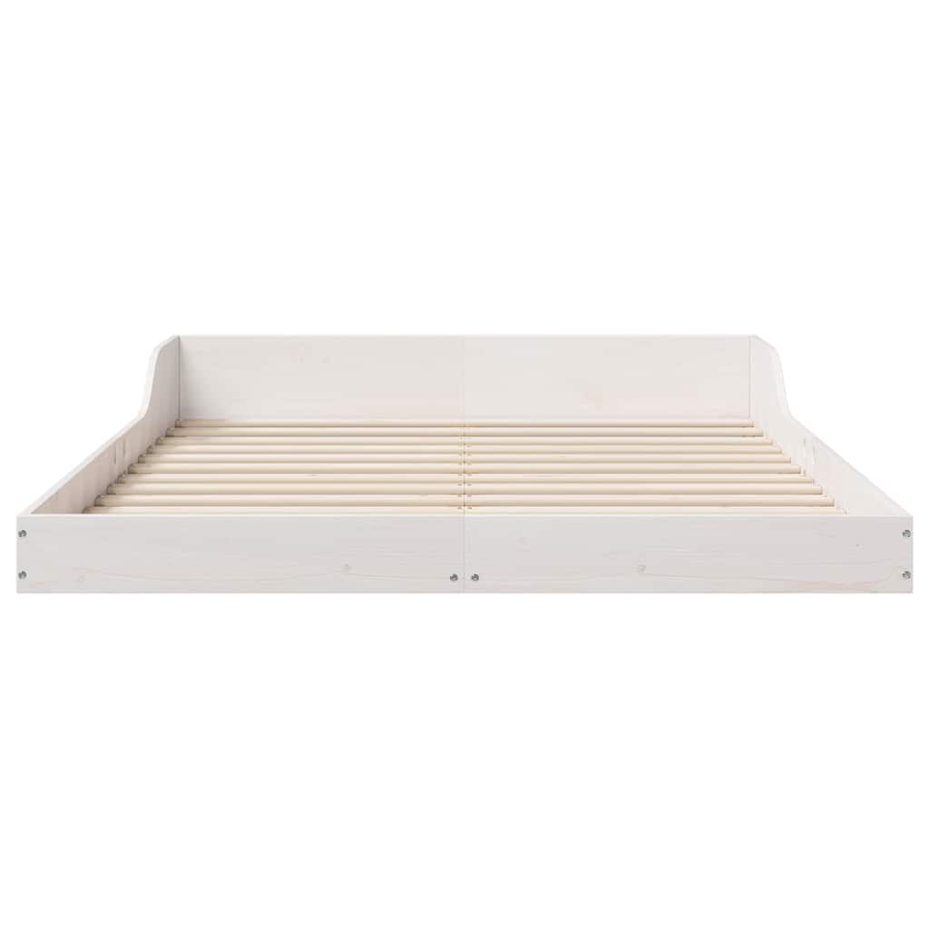 Bedframe Wit 135 x 190 cm Massief grenenhout is nu te koop bij PeponiXL, paradijselijk wonen!