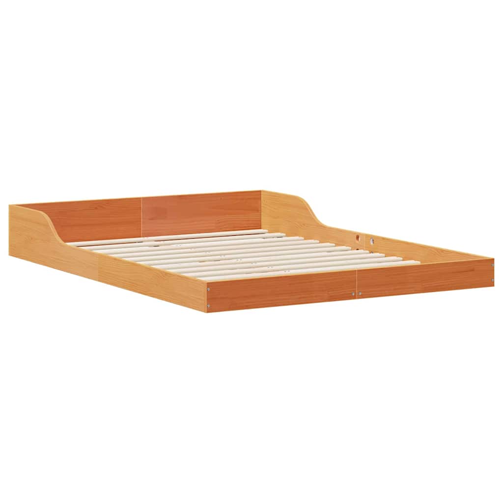 Bedframe Wasbruin 135 x 190 cm Massief grenenhout is nu te koop bij PeponiXL, paradijselijk wonen!